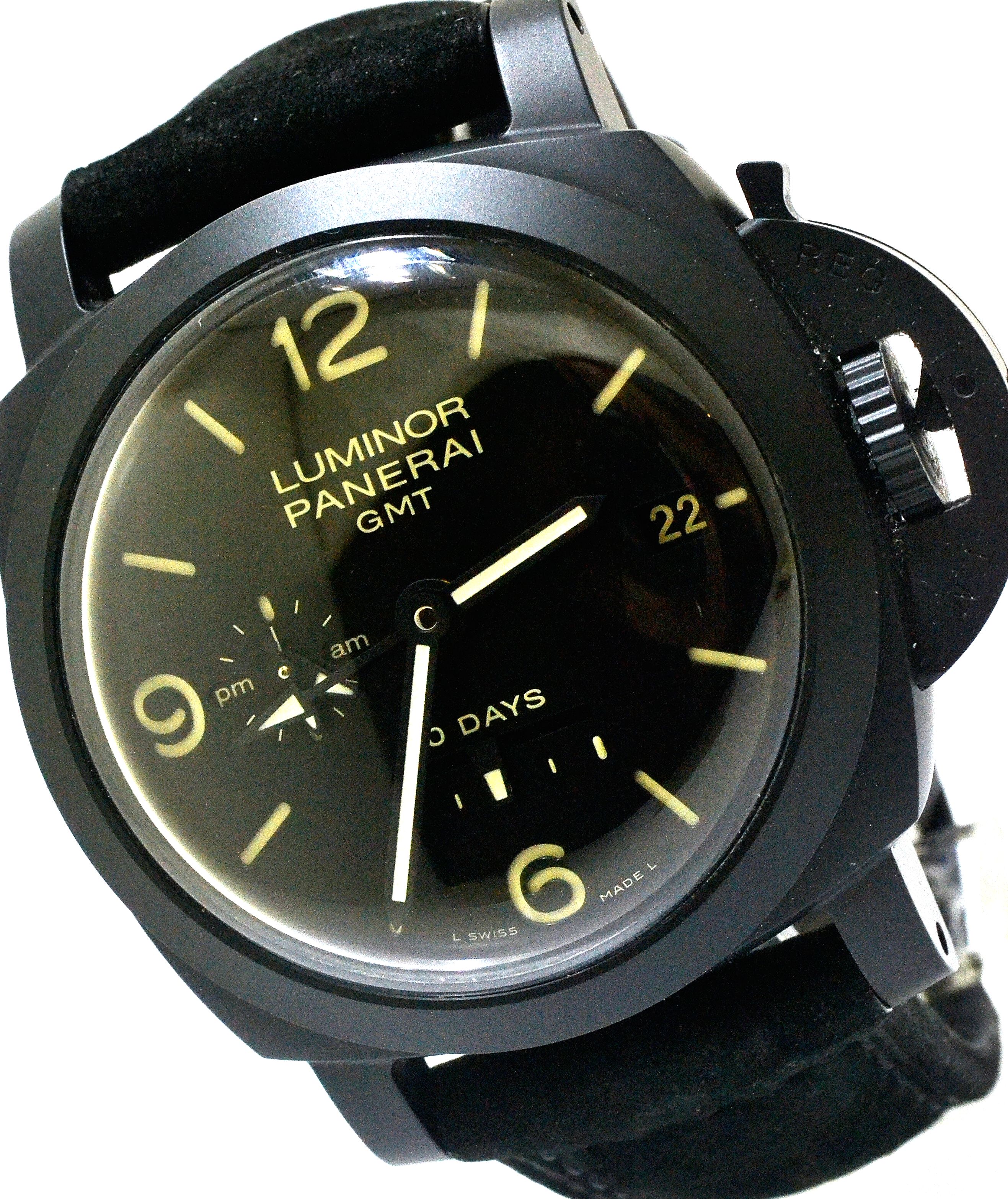 Luminor 1950 10 Days GMT Ceramica Pam 335 Wing Wah Watch